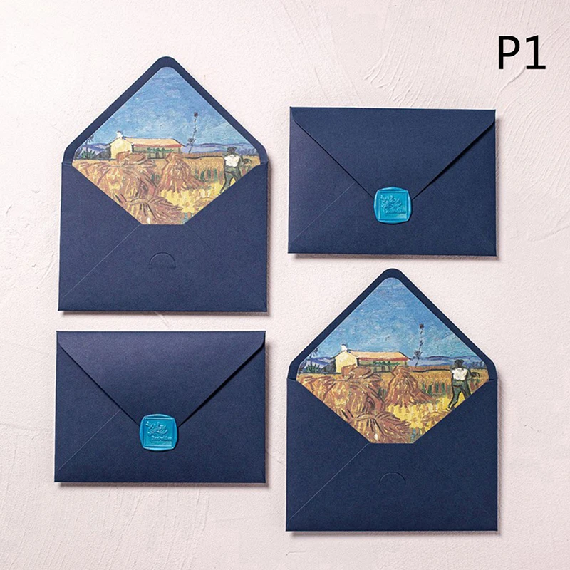 1pc Exquisite Vintage Envelopes Classic Van Gogh Oil Painting Envelopes