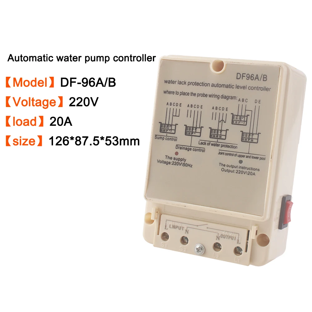 DIANQI-controlador automático de nivel de agua, DF-96B, DF96D, DF96DK, bomba, cisterna, interruptor automático de líquido, 220V