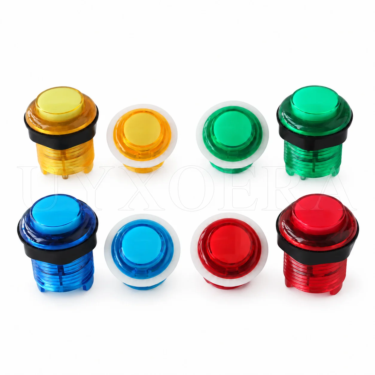 1PC 24mm 28mm Transparent Arcade Push Button 4 Colors for Fighting Game Machine DIY Control Panel Cabinet