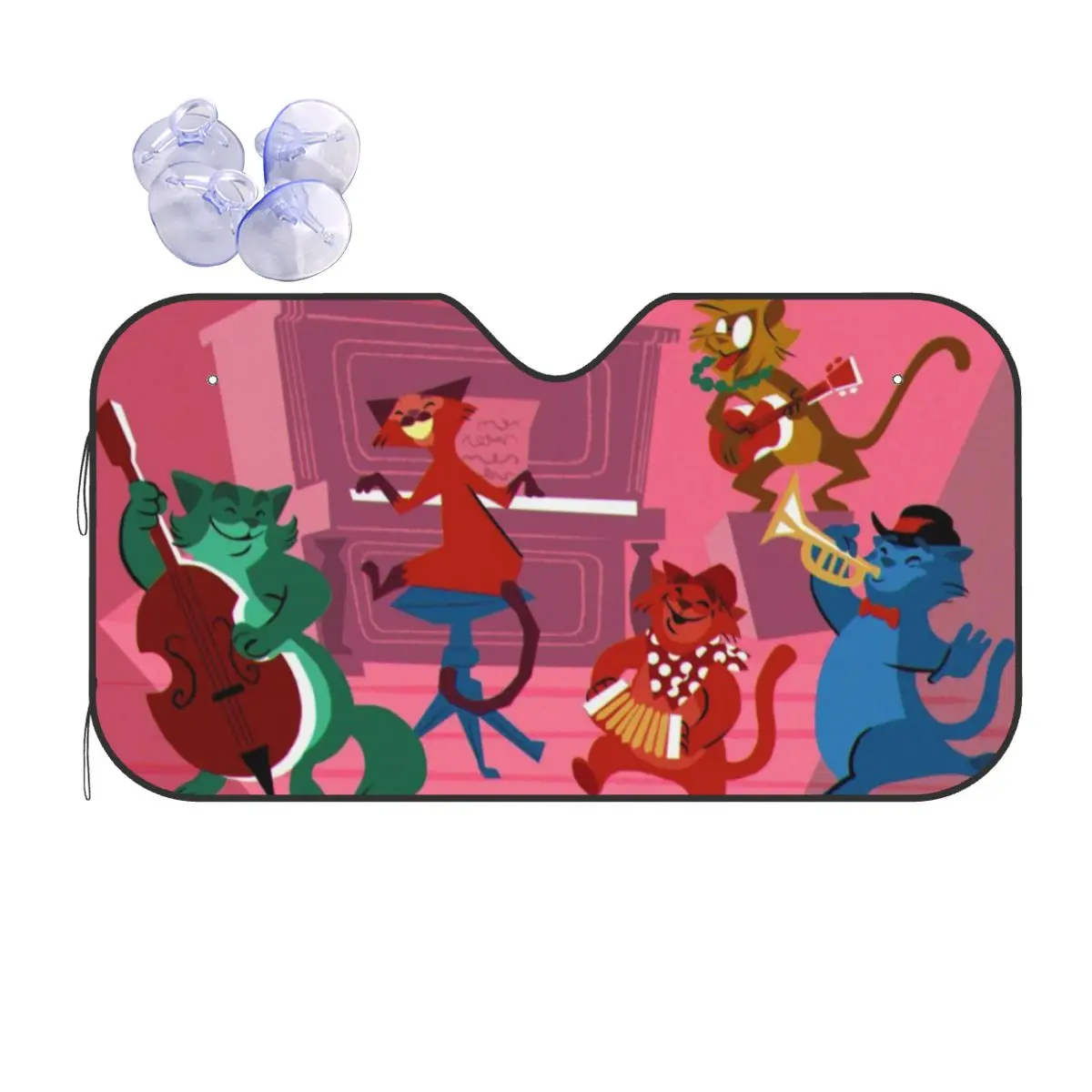 

Custom The Aristocats Movie Car Windshield Sunshade Foldable Sun Blocker Car Window Shades