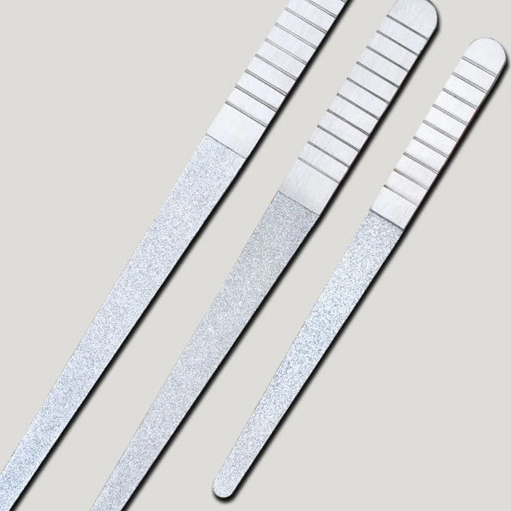

6pcs Double-Sided Stainless Steel Nail Files Manicure Sanding Tools Pedicure Grinding For Natural False Nails Durable