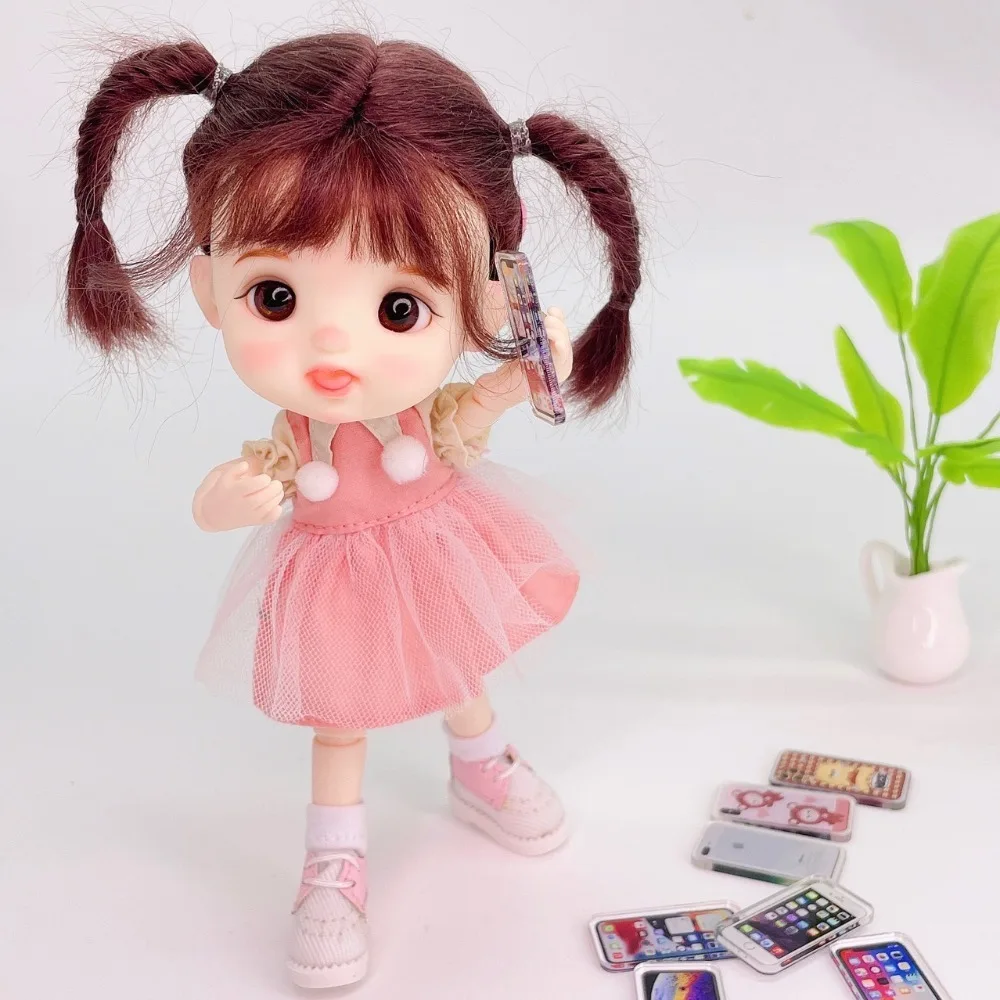 Casa de muñecas en miniatura para mujer, artículos en miniatura, accesorios para casa de muñecas, teléfono móvil, 1:12