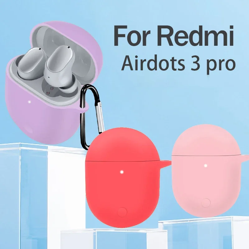 Soft Silicone Case for Xiaomi Redmi Airdots 3Pro Buds 3 Pro Wireless Headset Buds 3Pro Charging Box Protective Cover With Hook