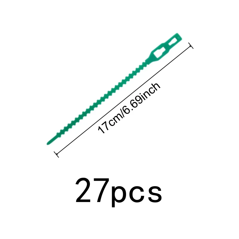 27Pcs17cmReusableFishbone Cable Tie SelfLockAdjustFirmDurable Suitable forGardeningClimbing VineFlowers、VineTomatoandPlantSte