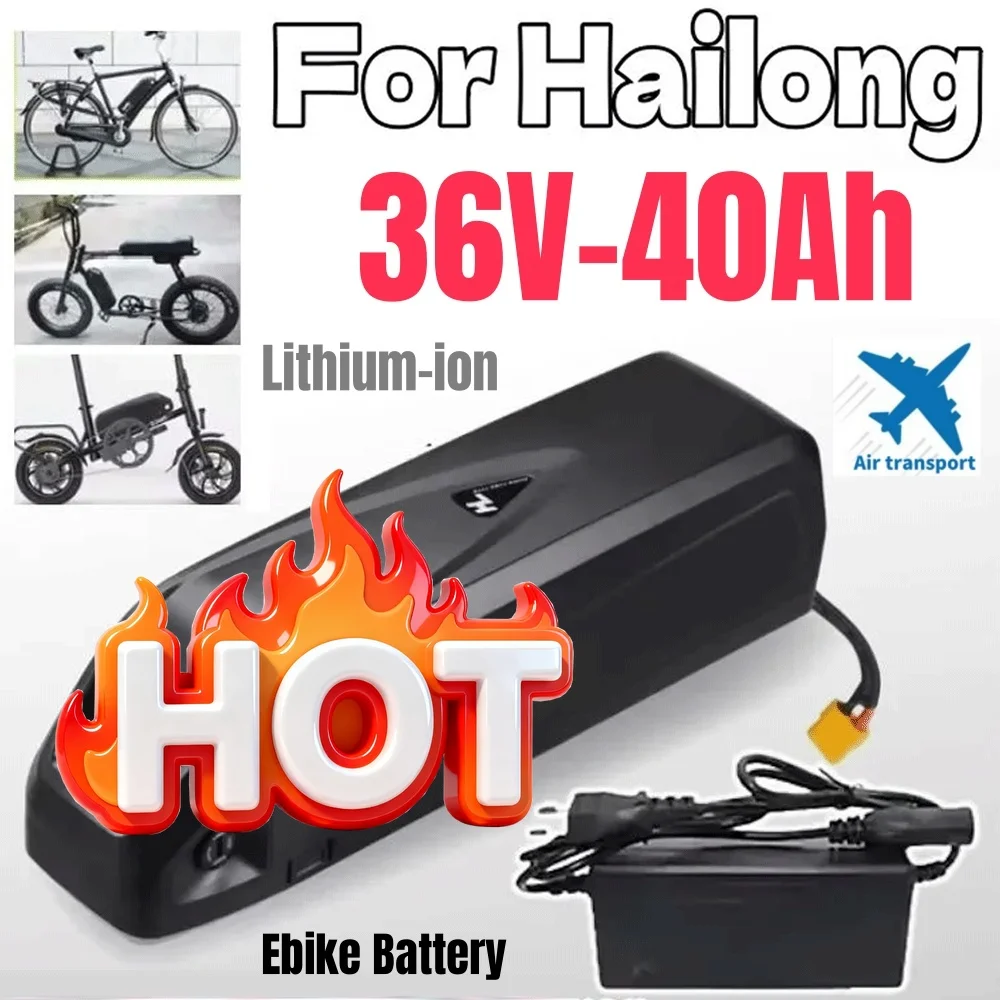 🎠~36v 40ah high-quality battery for Hailong Motorcycle/bicycle Ncr18650b 500w-3000w Motor Lithium High-capacity Battery