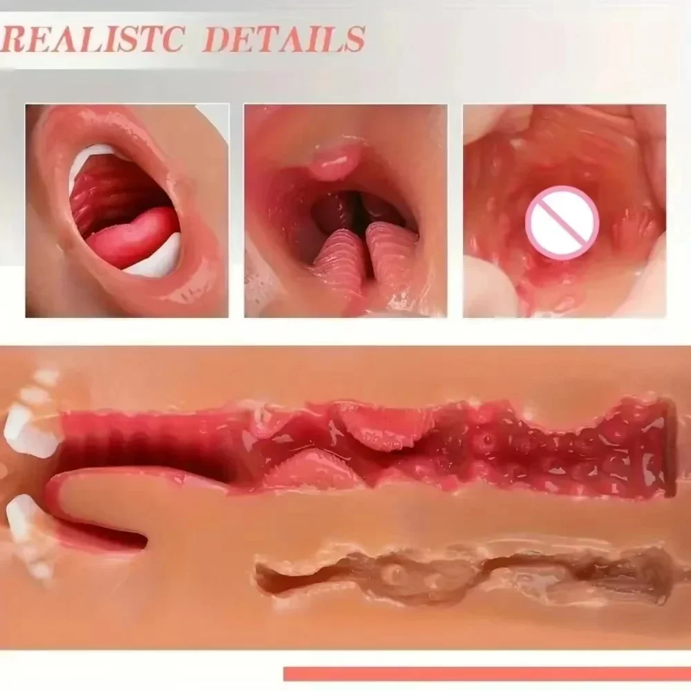 3-in-1 male sex toy, masturbation cup, male adult sex toy, tight vagina, anus, mouth, oral sex, male masturbation toy view 5