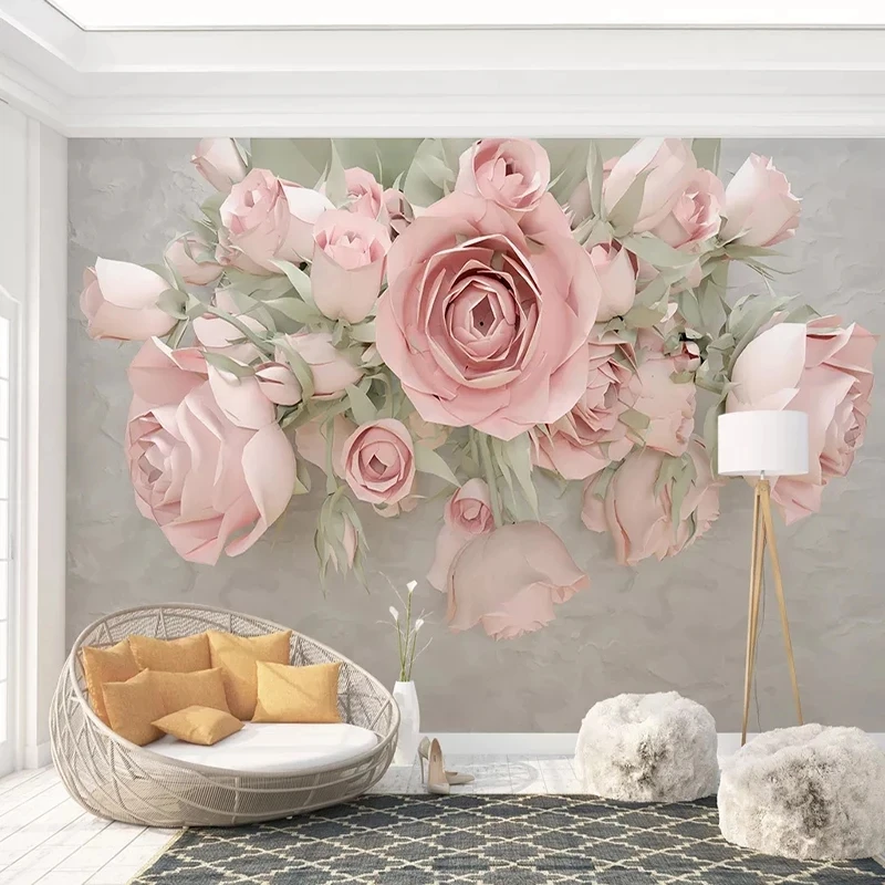 Customized Photo 3D Wallpaper Modern Flower Mural Bedroom Romantic Living room sofa TV background wall restaurant study Hotel 8d
