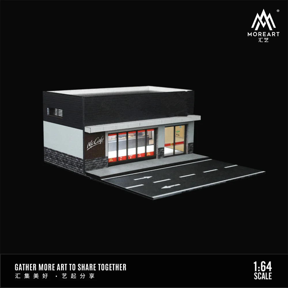 TimeMicro & MoreArt 1/64 CATERING STORES LED 조명, 디오라마 테마 자동차 쇼룸 조명 버전, 조립 보관 디스플레이, 쇼룸