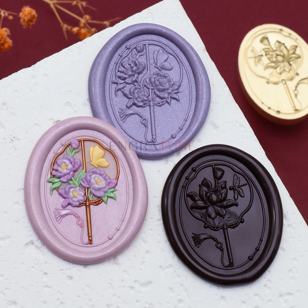 3D Relief Wax Seal Stamp Magnolia Orchid Lamp Bamboo Lotus Peony For DIY Gift Wrapping Wedding Greeting Card Decoration Tools
