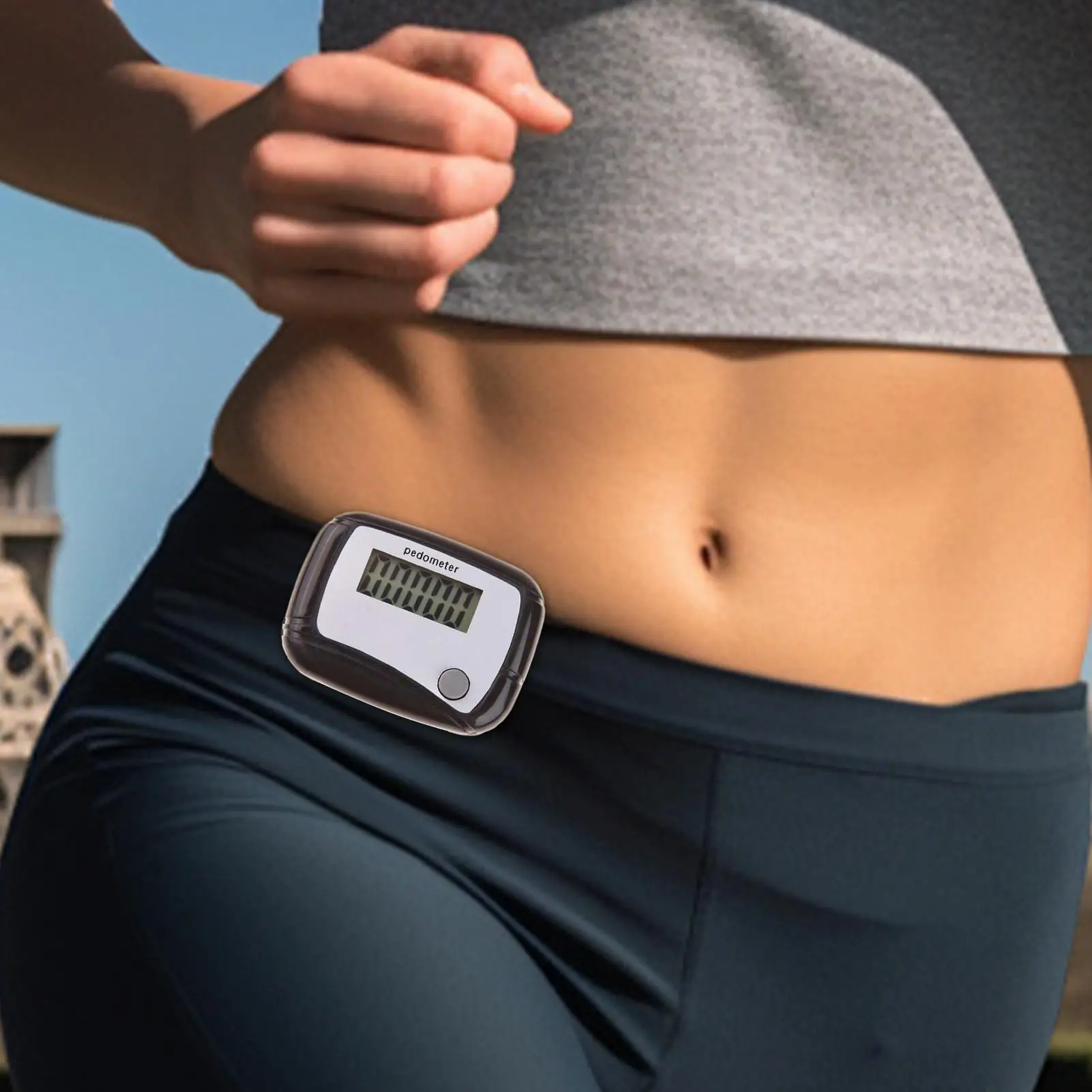 عداد الخطى الرقمي LCD للمشي، عداد المشي المحمول، عداد خطوات المشي لمسافات طويلة للرياضة والجري والتدريب والمشي لمسافات طويلة