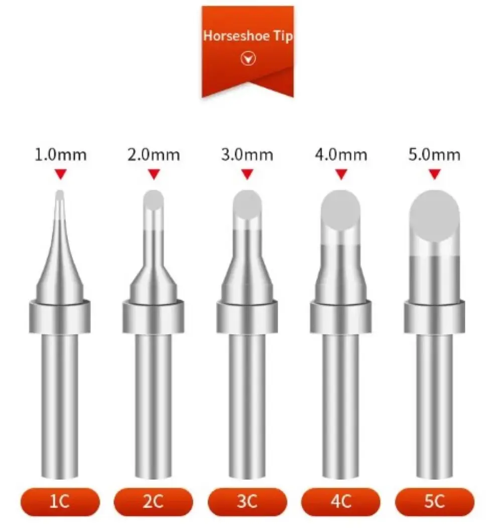 Pack of 10 QUICK universal 200 series horseshoe-shaped soldering iron tips suitable for 90-120W high-frequency soldering station