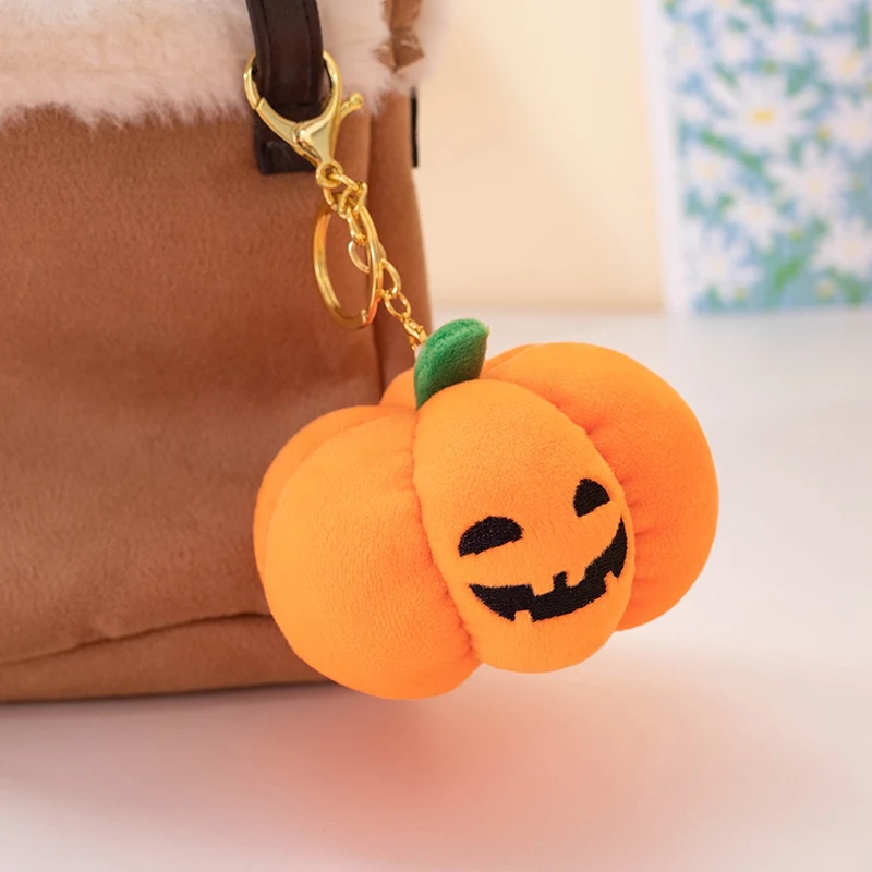 Cute Halloween Pumpkin Plush Pendant Glow-in-the-dark Pumpkin Pantern Plushie Christmas Gift Home Decor