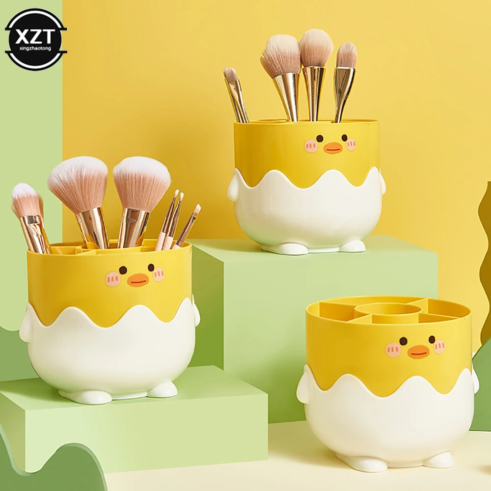 Cute Duck Pencil Holders Pens Storage Container Office Decoration Desk Accessories Desktop Makeup Organizer Home Office Supplies