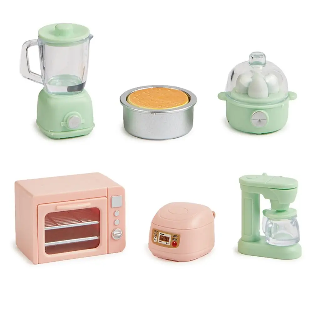 

1/12 Scale Dollhouse Kitchen Appliances Plastic Dolls Accessories Mini Food Scene Model Drink Maker Miniature Kitchen Utensils
