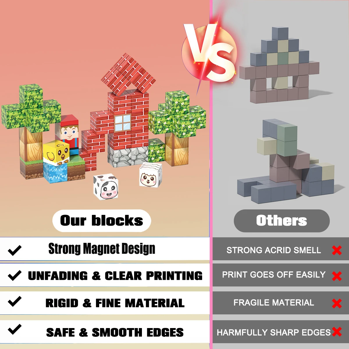 Mini Cubes magnétiques pour enfants, ensemble d'apprentissage STEM, jouets de Construction portables avec boîte de rangement en fer pour garçons et filles, cadeau de voyage d'anniversaire