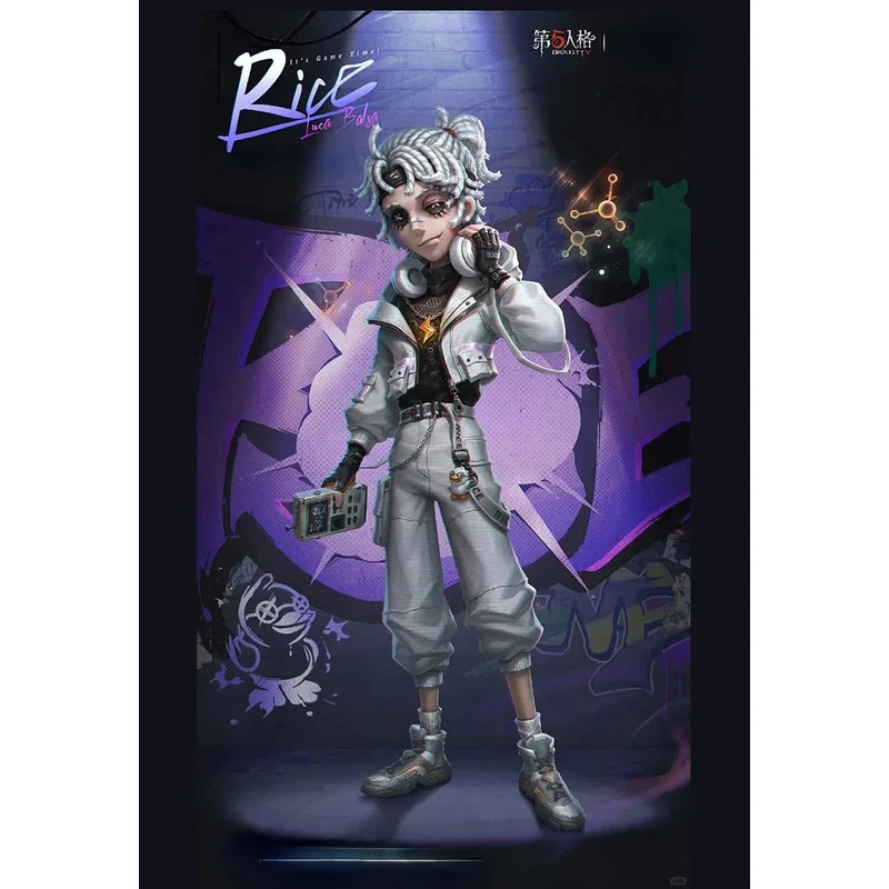 Disfraz de Game Identity V, disfraz de Luca Balsa, uniforme de pato amarillo, abrigo, auriculares, peluca, fiesta de Halloween, traje de juego de rol de prisionero de Anime