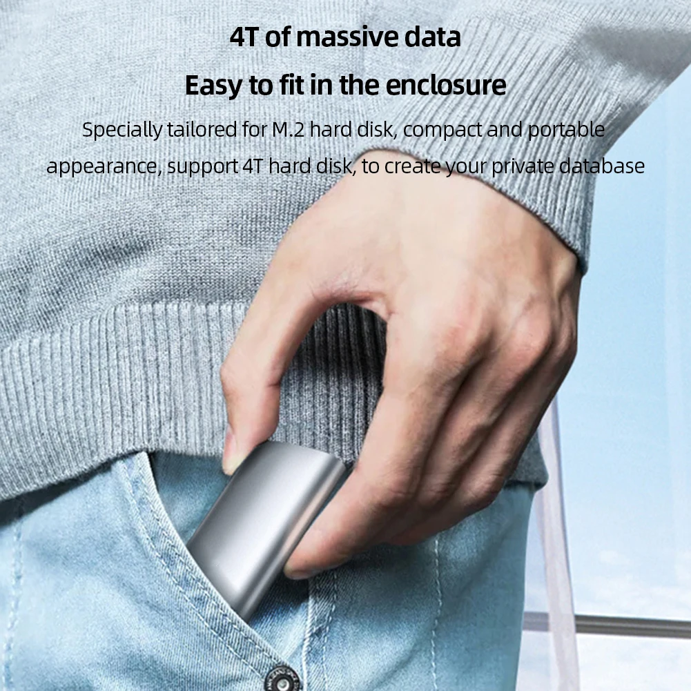 Obudowa adaptera dysku półprzewodnikowego M.2 NVMe/NGFF, mobilna obudowa dysku twardego 5/10 Gbps, wykonana ze stopu aluminium, dla dysków SSD 2230/2242/2260/2280