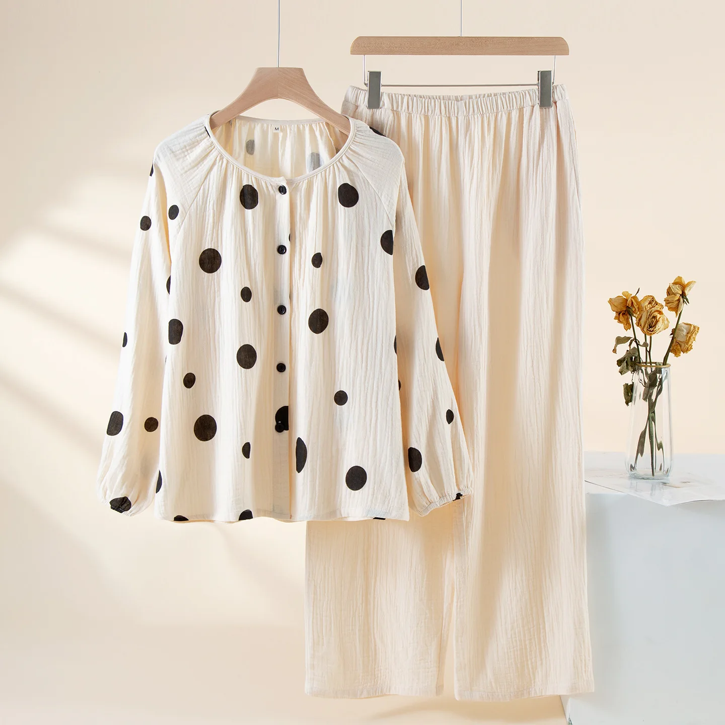 

Pure Cotton Sleepwear Women's Pajamas Home Wear Women Sleeping Clothes New Spring Autumn Long Sleeve Pyjama-Sets Nightie