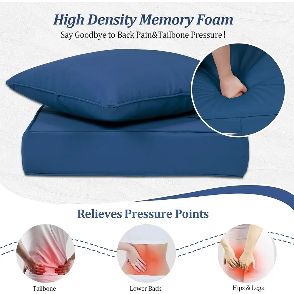 24x24 Outdoor Deep Seat Cushions Set of 4, Patio Replacement Foam Cushions for Outdoor Furniture, Waterproof & Fade Resistant Pa view 4