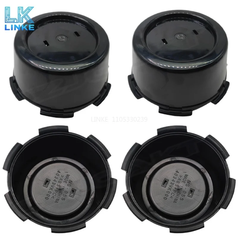 LINKE Juego de 4 Tapas Centrales de Rueda Negras para Nissan Pickup Frontier D22 2002-2005/para Pathfinder 1987-92 40342-08G00 40343-01W20