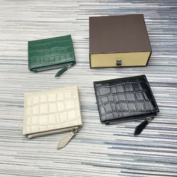 Genuine Leather Wallet For Men Top quality luxury Zipper Coin Bag Card Holder Women Purses Real Crocodile Leather Unisex Wallet