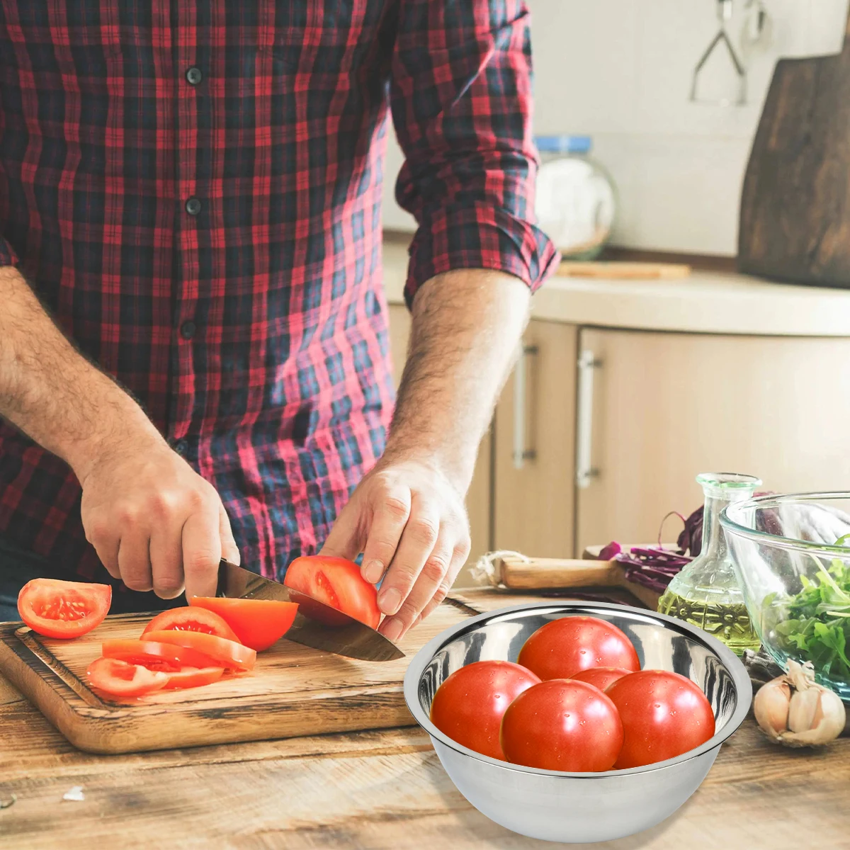 Easy-Grip, Stainless Steel Mixing Bowls for Baking, Cooking, Salad & Food Prep - Large, Medium and Small Metal Nesting Bowls