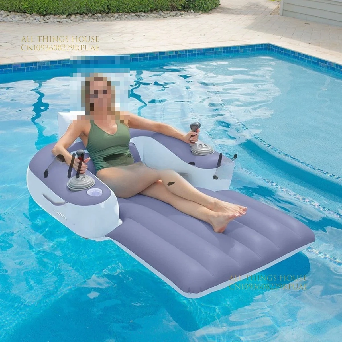 Lake Toy Adults or Lightweight Durable Motorized Inflatable Lounger Hammock Raft Pool
