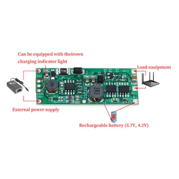 DC9V/12V 1A Booster nabíjecí modul nepřerušitelného napájení UPS pro 18650 Li-baterii UPS Power Board DIY 10 nejlepší prodej obvod mini UPS - №1