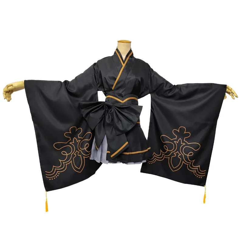 Anime No Costumes Sets 9S Yorha 2B Cosplay Costume Suits Women Outfit Wig Plus Size Fancy Party Black kimonox,5;d'2.y;8'