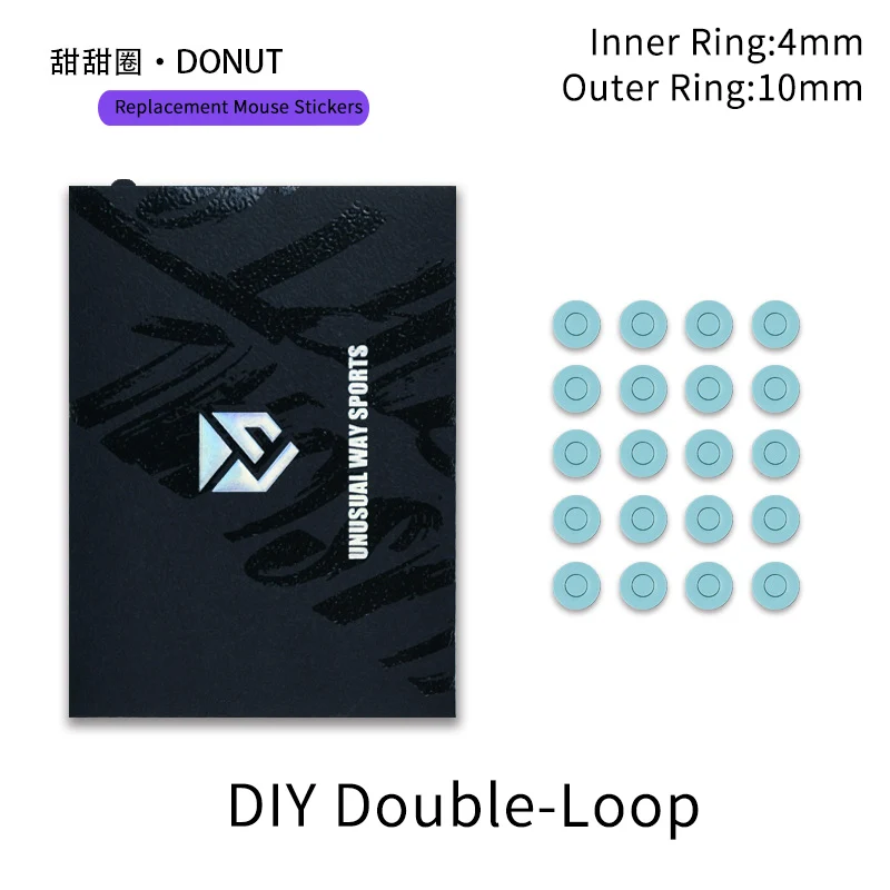 UnusualWaySports زلاجات الماوس قدم النقاط دونت سطح محدب PTFE المضادة للطي ماجيك الجليد الوردي الأسود الفضي الثعلب