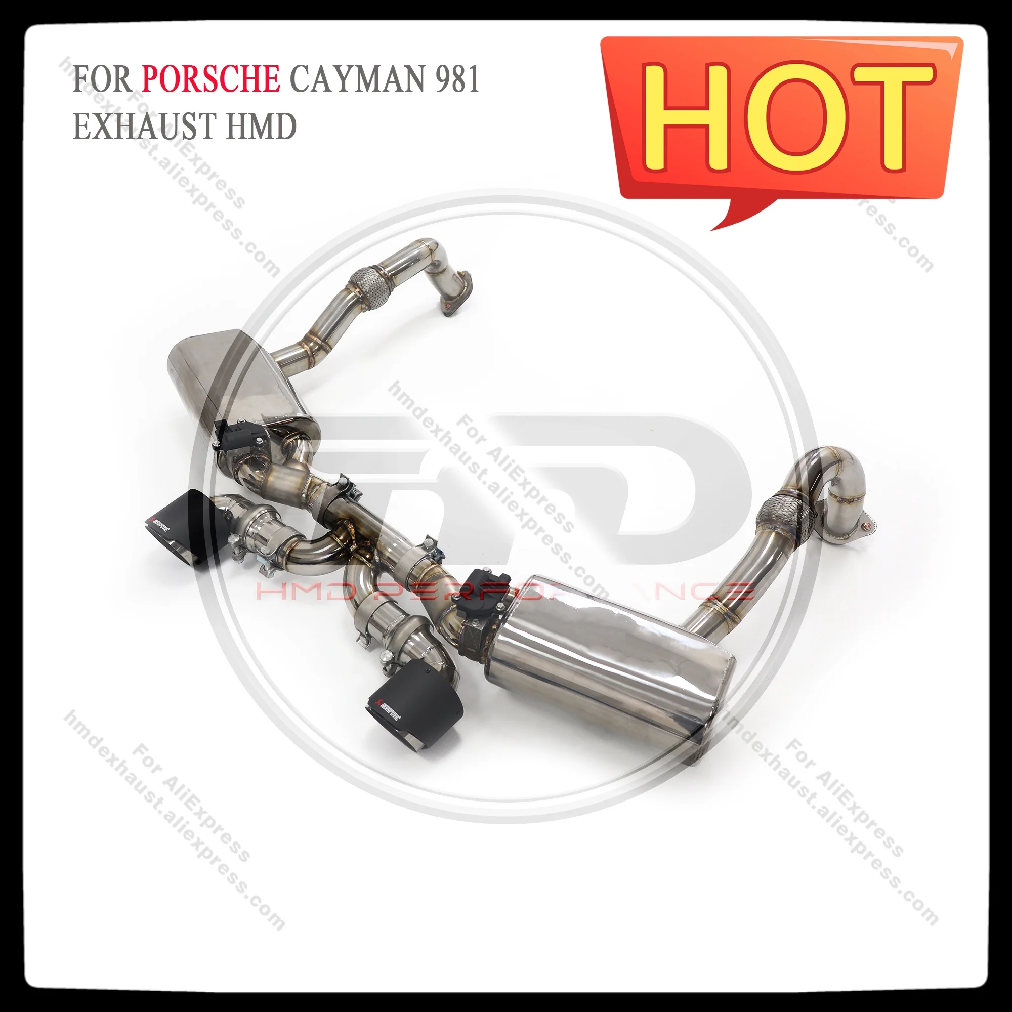 HMD Exhaust System Header Manifold Downpipe Catback For Porsche Cayman Boxster 981 change GT4  2013-2016 Performance Titanium