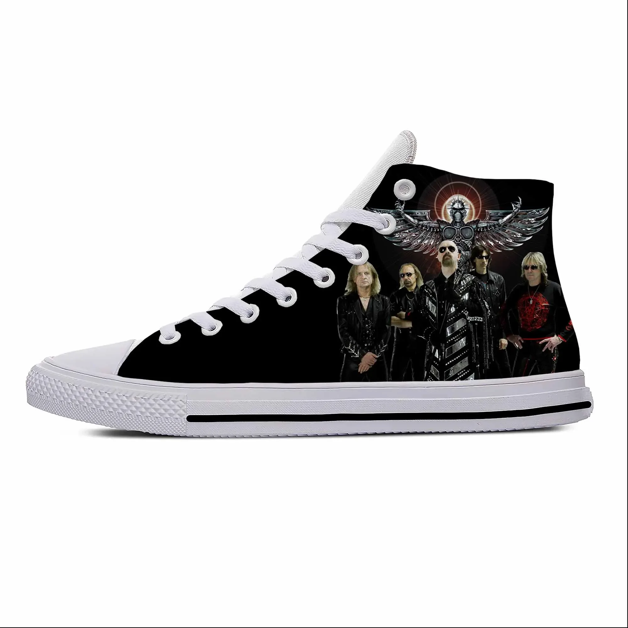 Priest Heavy Metal Rock Band Music Judas Fashion Casual Cloth Shoes High Top Lightweight Breathable 3D Print Men Women Sneakers