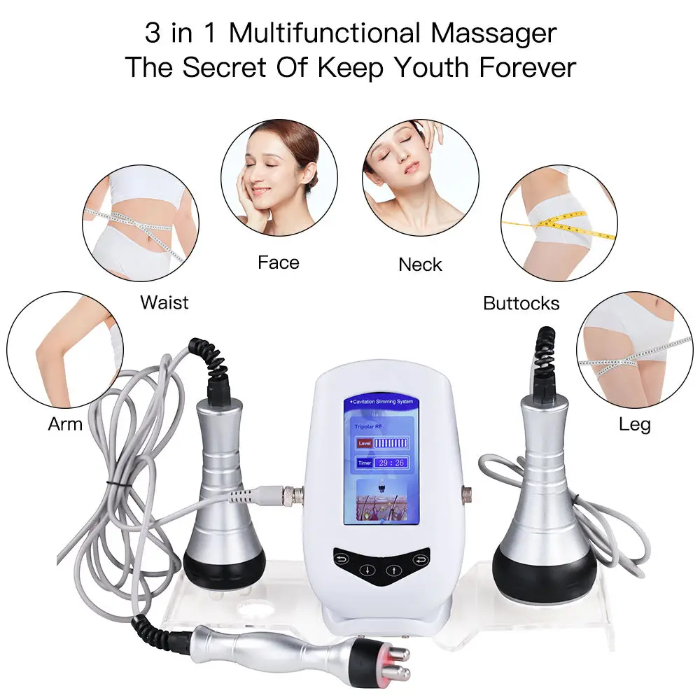 3 in 1 40k radiofrequency cav cavitation slimming rf body sculpting machine