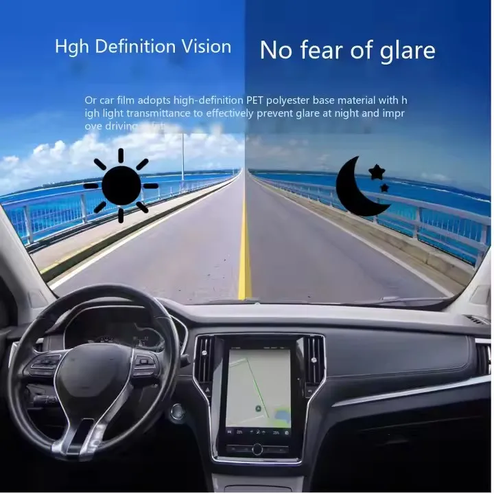Magnetron Sputtering Front Windshield Film, Car Window Film, High Heat Insulation and Sun protection Glass Film