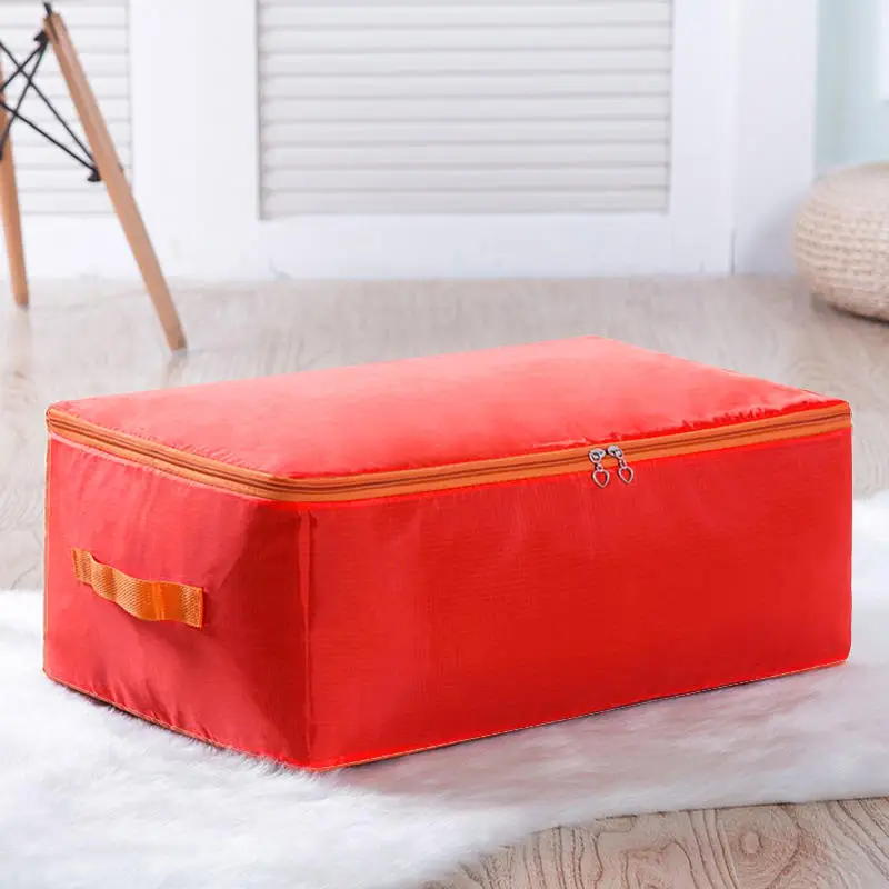 Travel Bedroom Storage Bags Solid color Waterproof Moisture Resistant Quilt Clothes Oxford Storage Bag Quilt Duffel Handbag