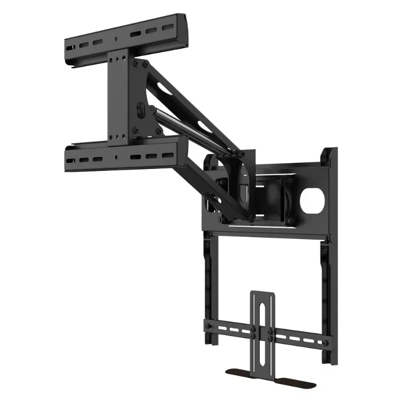 

Above Fireplace Pull Down TV Mount for 44" to 80" Screen TVs to 90 lbs, with Patented auto-straightening, Adjustable Stops