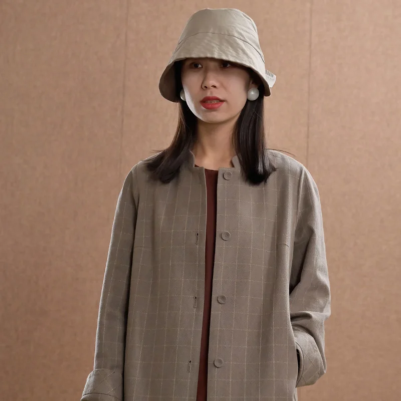 

Двусторонняя носимая шапка из органического хлопка и нейлона GZ0807 Rixinjia, женская, винтажная, тонкая модель