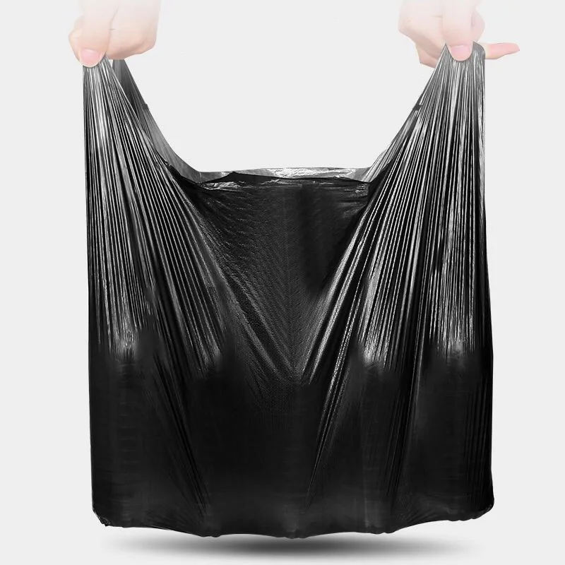 50 PCS Handle Portable Garbage Bag Thickened Disposable Plastic Bag Trash Bags Waste Bin Rubbish Bags 1 Dozen