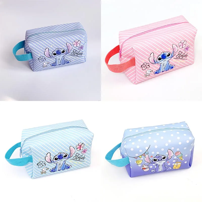 Imagem -04 - Disney Stitch Pencil Case Kawaii Sanrio Bolsa Cosmético Portátil Papelaria Bolsa Presente para Escritório e Material Escolar Peças Lote