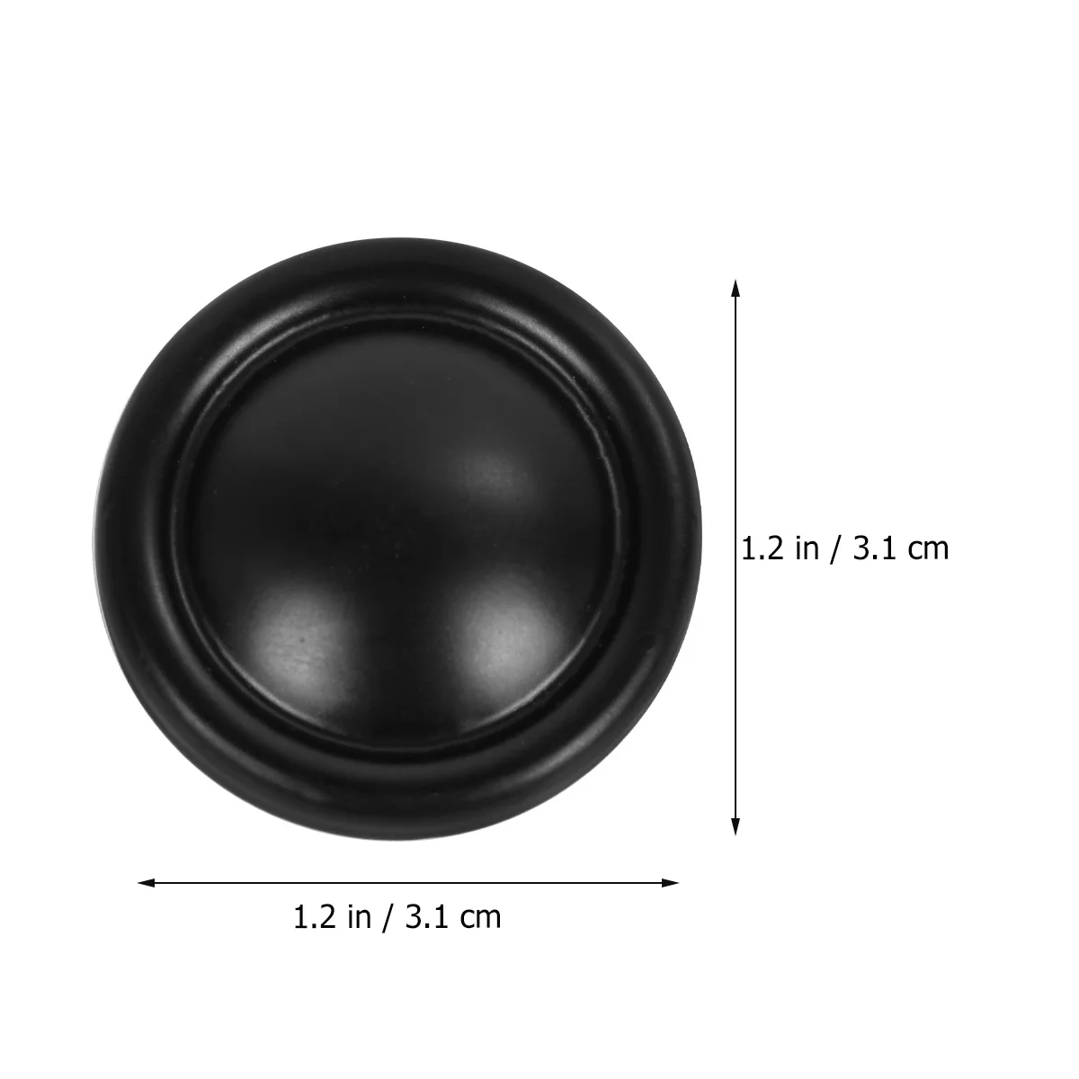 

12Pcs Cupboard Pull Handle Durable Alloy Wardrobe Door Round Knob Kitchen Cabinet Drawer Pull Handle Matted Black