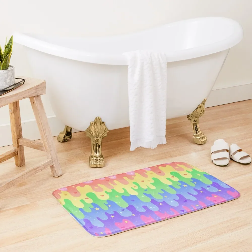 

Rainbow Slime Bath Mat Carpet Bathroom Anti-Skid Shower Rug Bathroom Mat