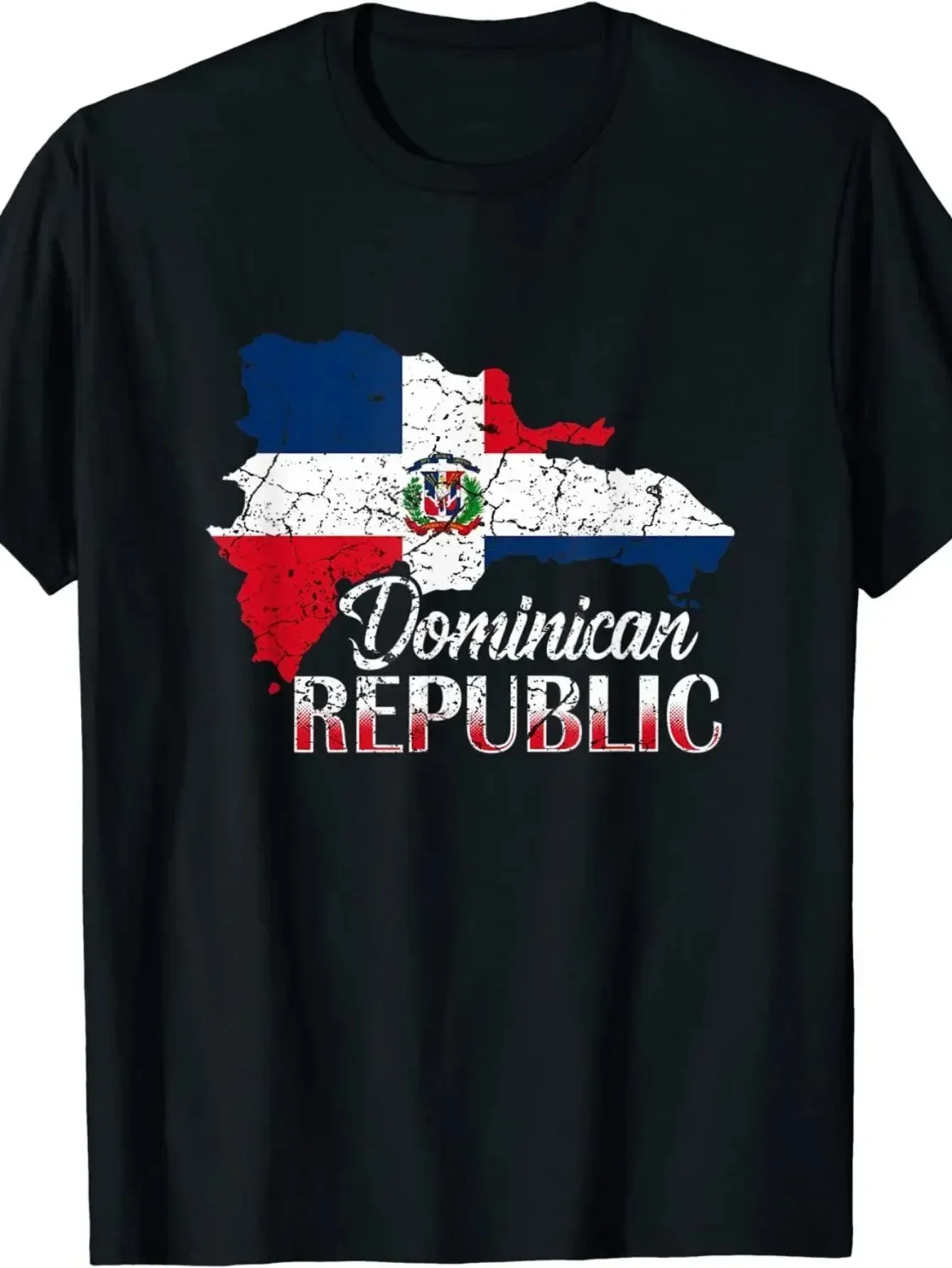 Флаг Доминиканской Республики Santo Domingo Design Премиум-футболка S-3XL Футболка Meme Забавные подарки Футболка Мужские забавные мужские футболки