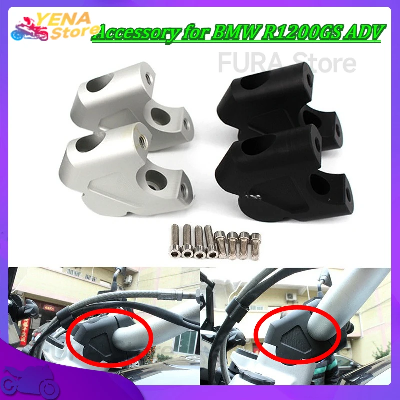 

Handlebar lift clamp - handlebar height-rearward-moving adapter motorcycle accessory for BMW R1200GS ADV
