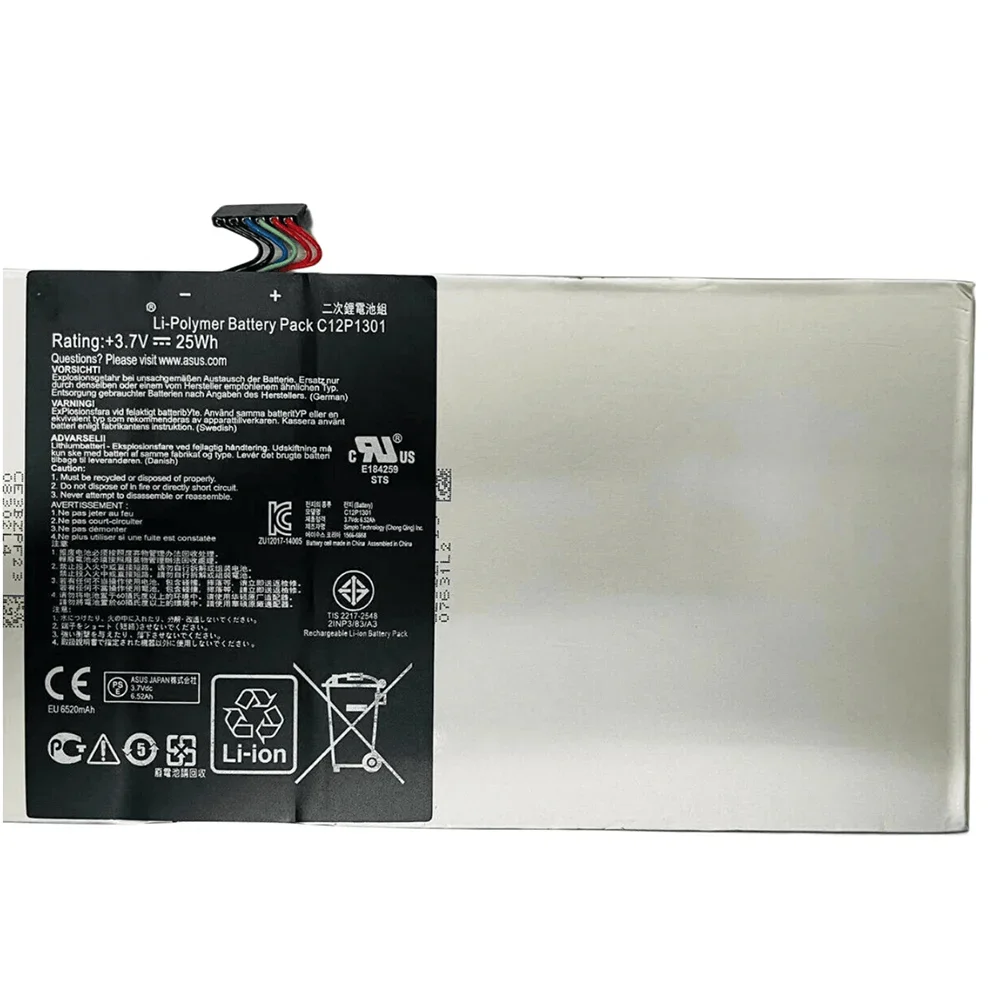 C12P1301 3.7V 25Wh Original Laptop Battery for Asus MemoPad FHD 10 TF303 Zenpad Z300 ME302C 0B200-01580000