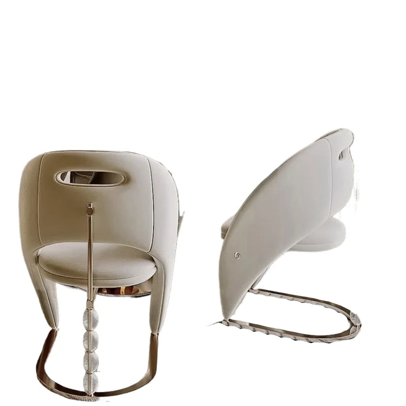 

Italian light luxury armrest dining chair high-end hotel restaurant chair