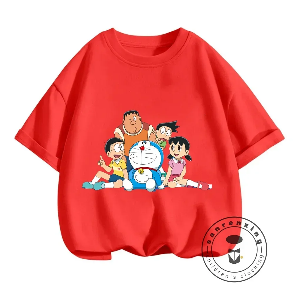 أيام الصيف تصاميم نابضة بالحياة عبقور برقبة دائرية للفتيان والفتيات ، مطبوعات كرتون رائعة ، طراز كاواي عصري ، تي شيرتات هيب هوب للأطفال #6