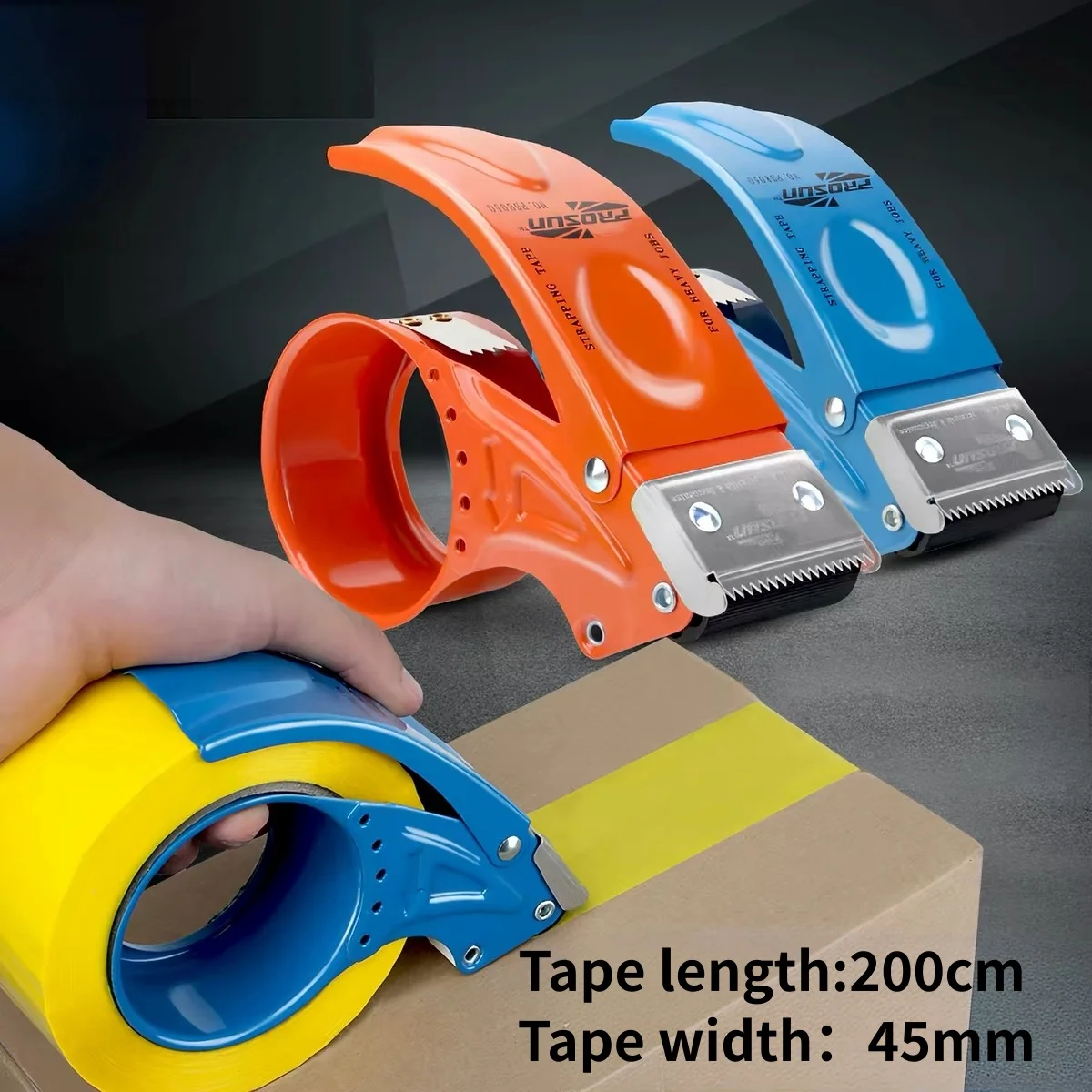Transparent adhesive tape for packing cartons