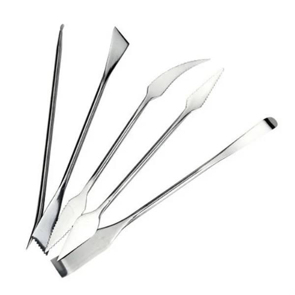 5Pcs Stainless Steel Clay Sculpting Tools Double Head Pottery Carving Kit for Sculpture Crafts Wax Carver Pottery Making Set