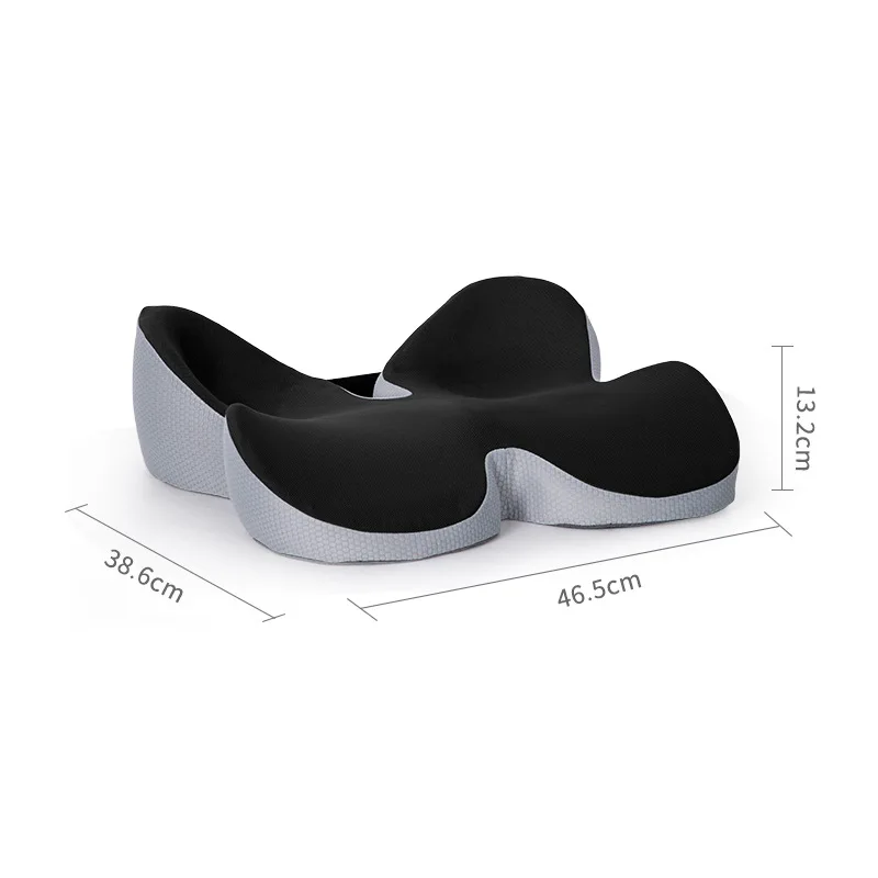 Butterfly-Shaped Memory Foam Cushion Solid Thickened Office Seat Pad for Long Sitting Breathable Detachable Anti-Skid Hip Pads