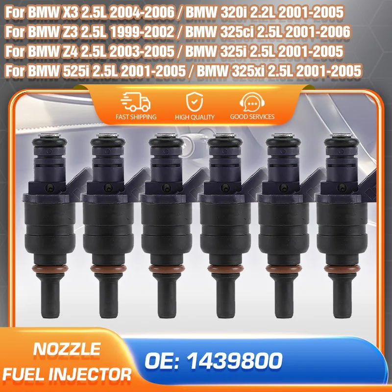 

Fuel Injector Nozzle 1439800 For BMW 320i BMW 325ci BMW 325i BMW 325xi 525i 2001-2005 BMW X3 Z4 2003-2006 BMW Z3 1999-2002 2.5L